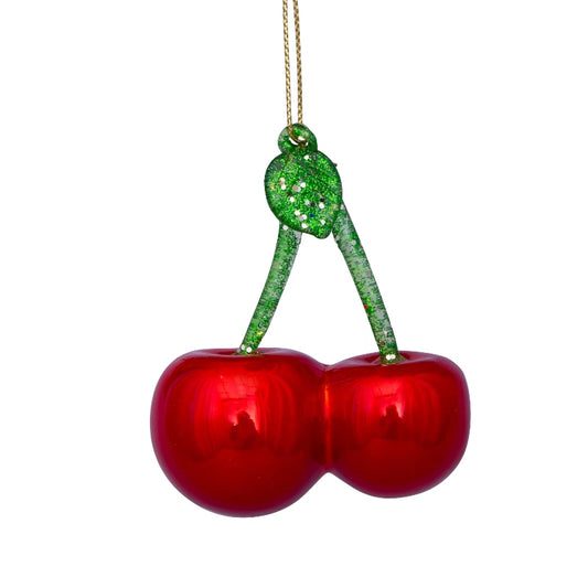 Vondels Glasornament Red Pearl Cherry H8cm