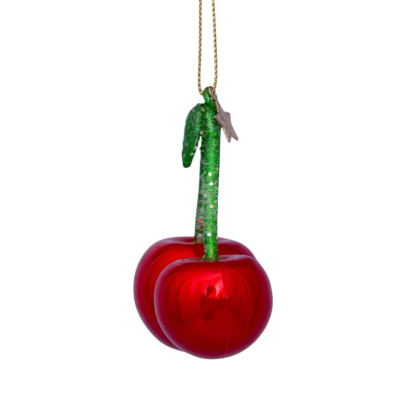 Vondels Glasornament Red Pearl Cherry H8cm