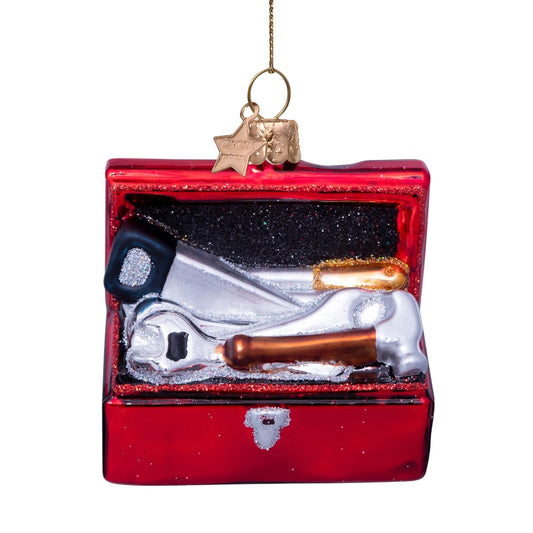 Vondels Glasornament Red Toolbox H5cm
