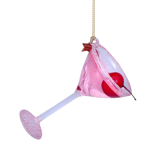 Vondels Ornament Pink Cosmopolitan Cocktail H8,5cm