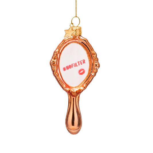 Vondels Glasornament Shiny Copper No Filter Hand Mirror H11,5cm