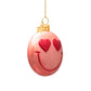 Vondels Glasornament Pink Orange Smiley H7,5cm