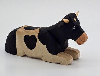 Lotte Sievers-Hahn Ochs,liegend, schwarzgefleckt, passend zu den 12cm Figuren