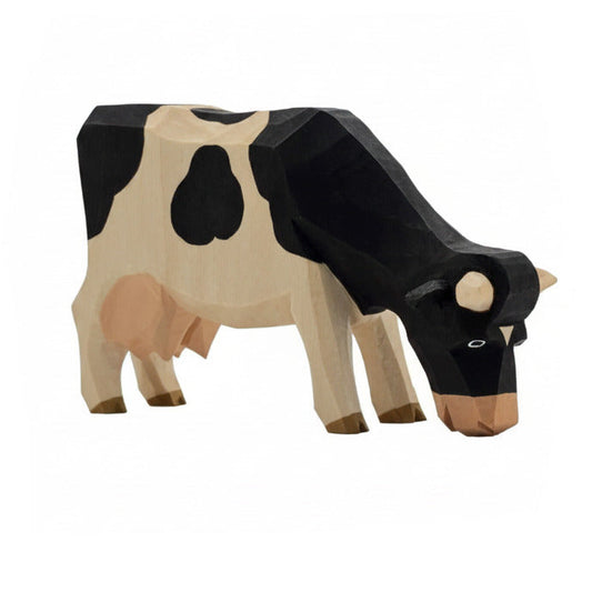 Lotte Sievers-Hahn Krippenfiguren 12cm, Kuh, fressend, gefleckt 6,5 cm