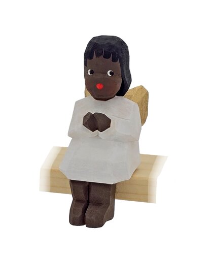 Lotte Sievers-Hahn Krippenfiguren 12cm, Engel sitzend, farbig 5cm