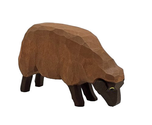 Lotte Sievers-Hahn Krippenfiguren 12cm, Schaf dunkel fressend 4cm