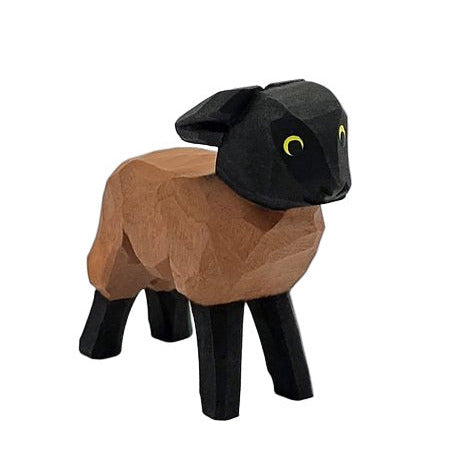 Lotte Sievers-Hahn Krippenfiguren 12cm, Lamm, dunkel, stehend, 3,5 cm * (Typ 1)