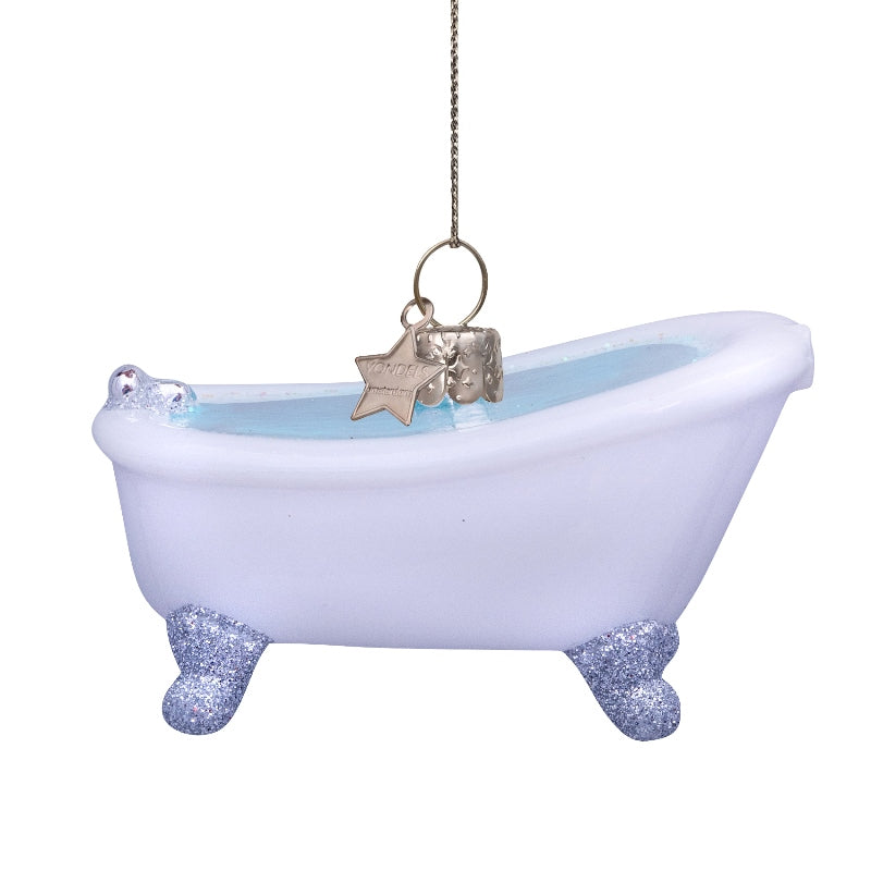 Vondels Glasornament White Bath H5cm