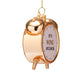 Vondels Glasornament Shiny Gold Wine o'Clock Alarm H9cm