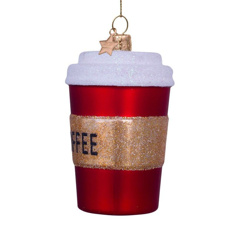 Vondels Glasornament Red matt Coffee Mug H9cm