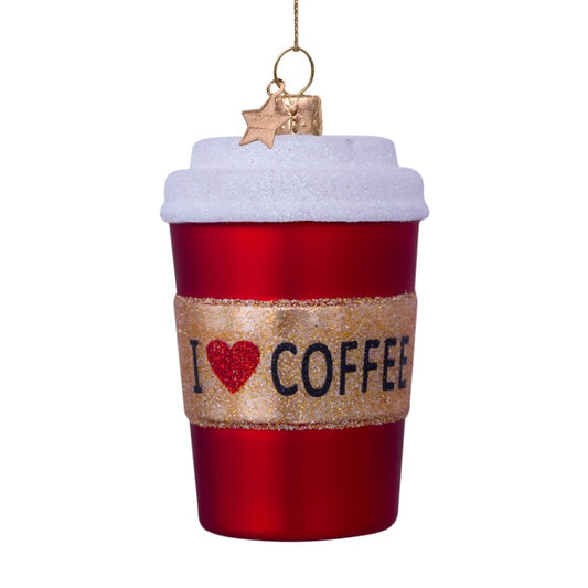 Vondels Glasornament Red matt Coffee Mug H9cm