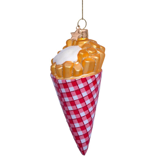 Vondels Glasornament Fries with Mayonnaise H11cm