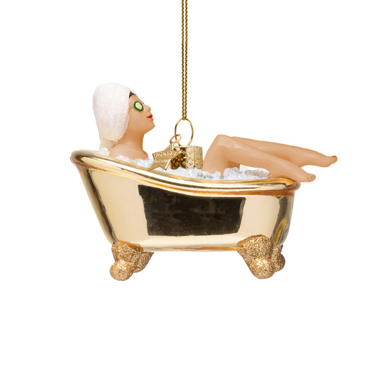 Vondels Glasornament Woman in Shiny Gold Bath H6cm