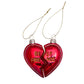 Vondels Glasornament Set of Best Friends Heart H8,5cm