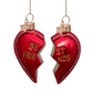 Vondels Glasornament Set of Best Friends Heart H8,5cm