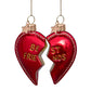 Vondels Glasornament Set of Best Friends Heart H8,5cm