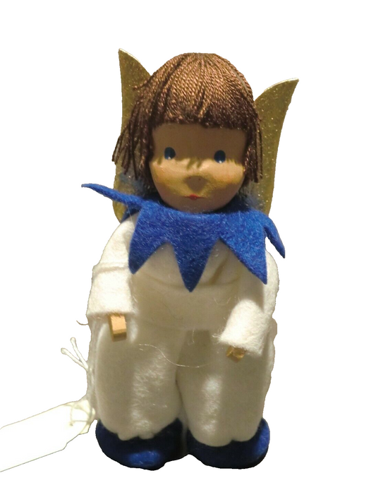 Sternenbub mit blauem Kragen, 10cm von Lotte Sievers-Hahn