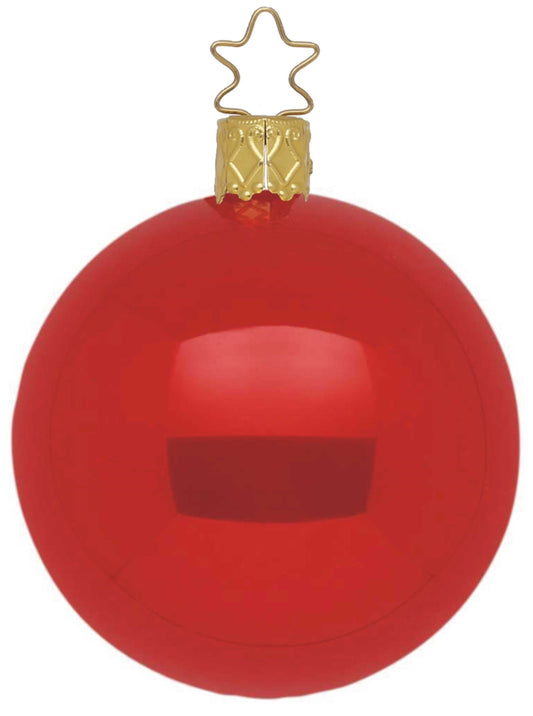 INGE-GLAS Christbaumkugel ,rot Opal 15cm