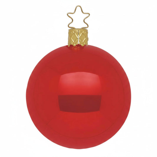 INGE-GLAS Christbaumkugel ,rot Opal 15cm