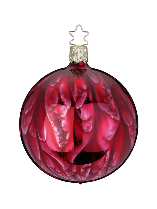 INGE-GLAS Christbaumkugel Kaminfeuer ,Ochsenblut glanz