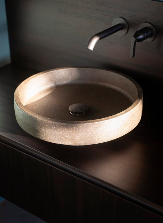 agape Cenote Lava Aufsatzwaschbecken, Patricia Urquiola, Lavastein