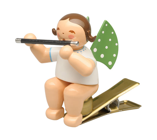 Wendt & Kühn Engel mit Querflöte auf Klemme