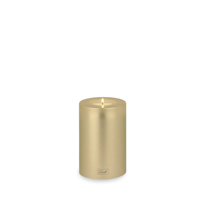 Qult Farluce Trend - Teelichthalter in Kerzenform - Farbe Cream Gold