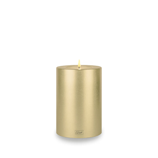 Qult Farluce Trend - Teelichthalter in Kerzenform - Farbe Cream Gold