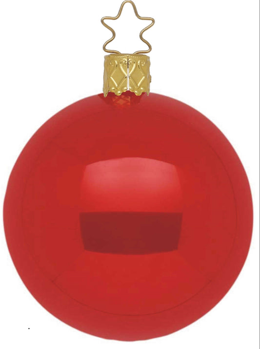 INGE-GLAS Kugel rot Opal 6cm