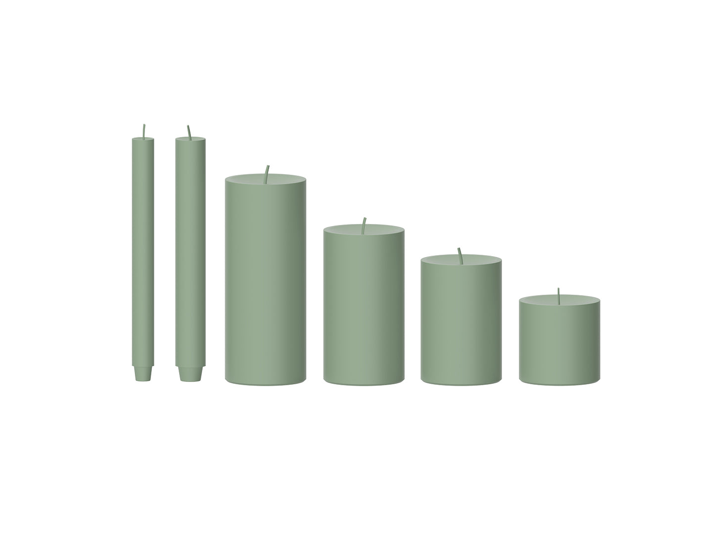 Engels Kerzen Stumpenkerze 8x8cm Salbei