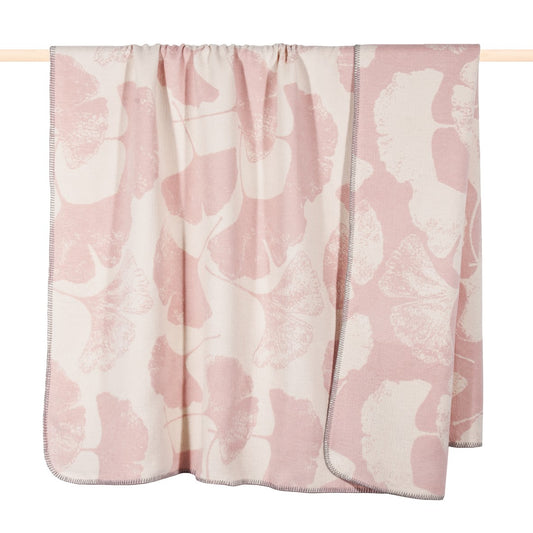 PAD Plaid "Ginko" 150x200cm, Farbe Dusty Pink