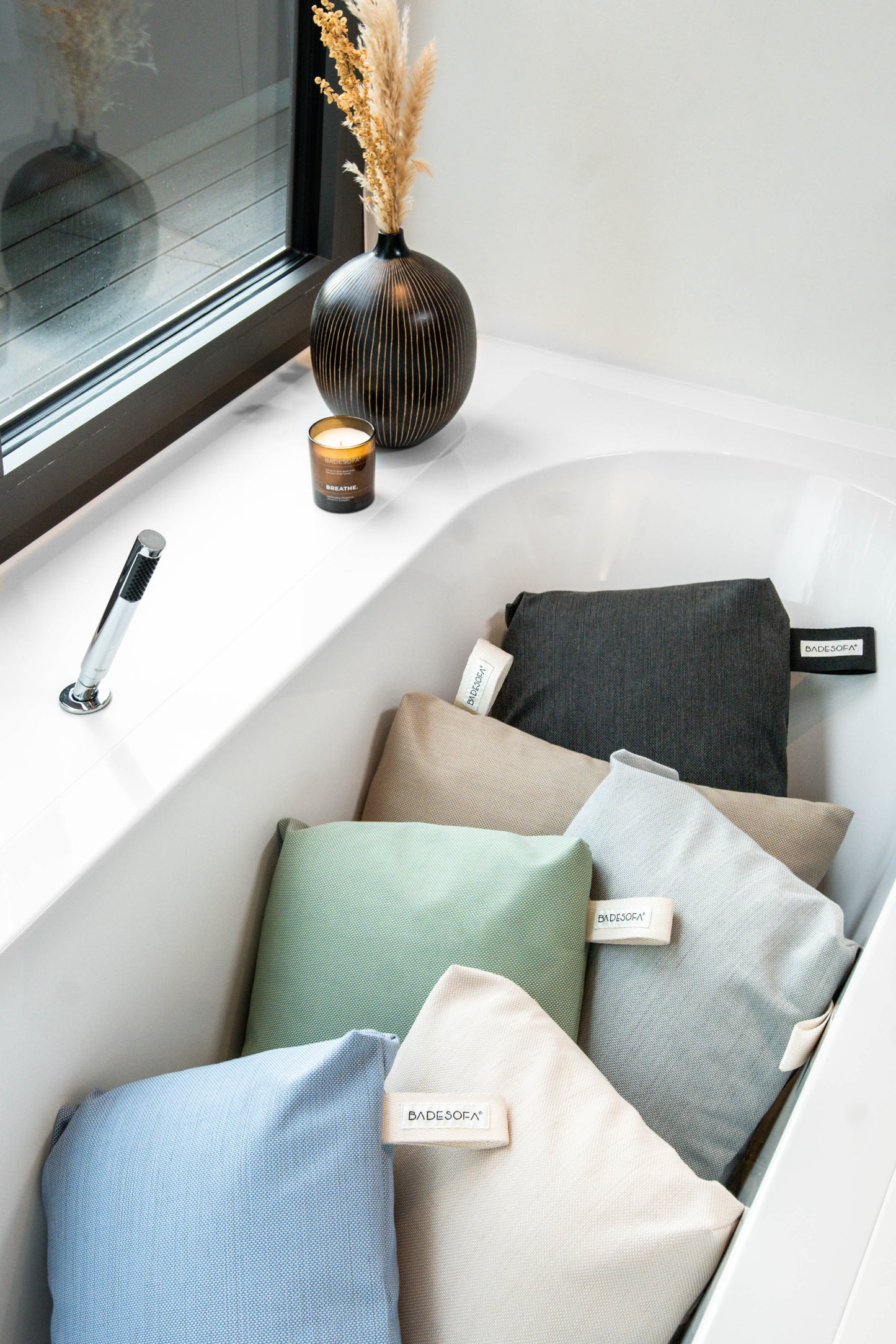 BADESOFA Rückenkissen | Fußkissen | Sitzkissen