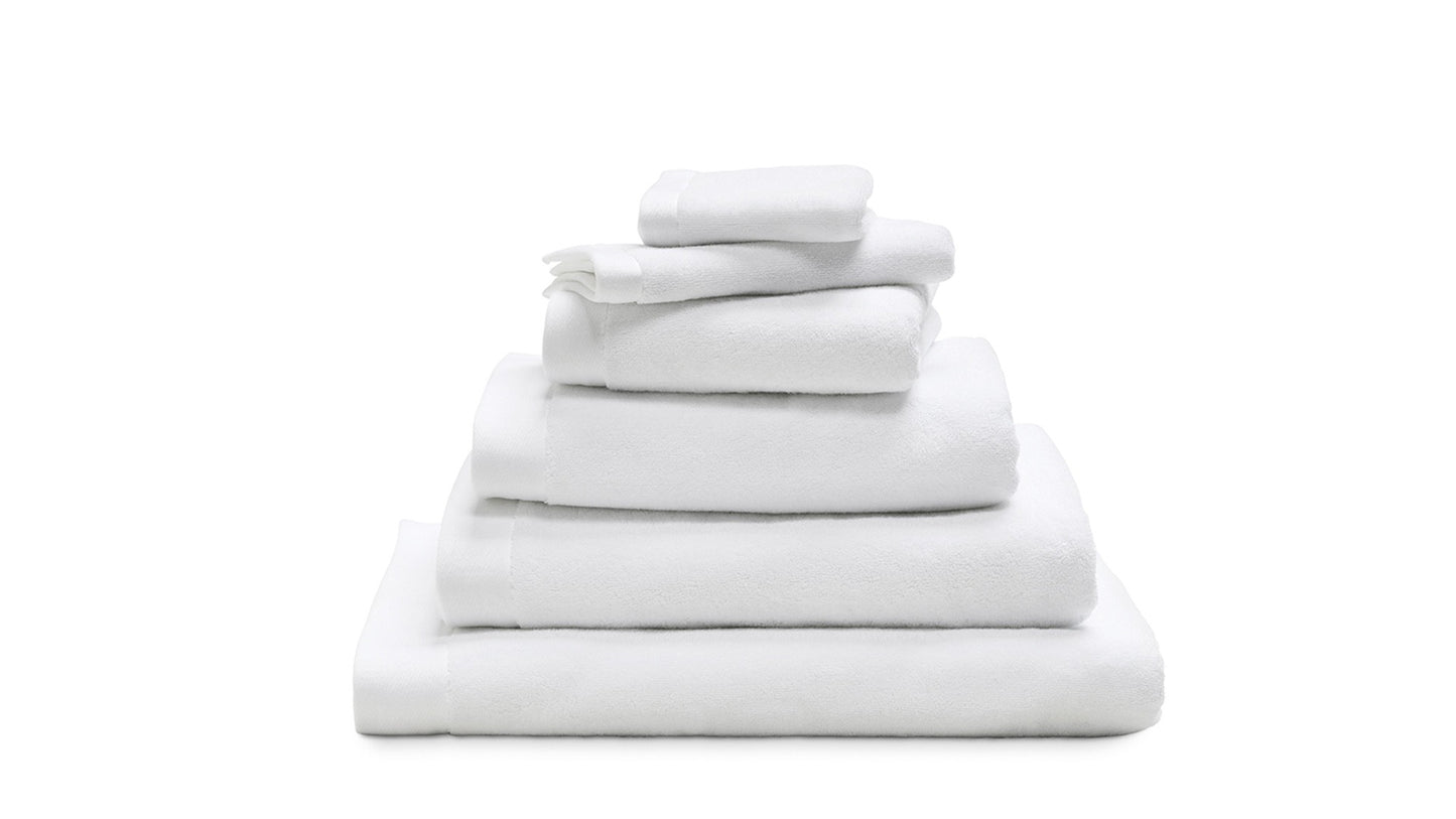 LUIZ Grace hochfloriges Luxushandtuch mit beidseitigem Satinabschluss, 100% Bio Baumwolle