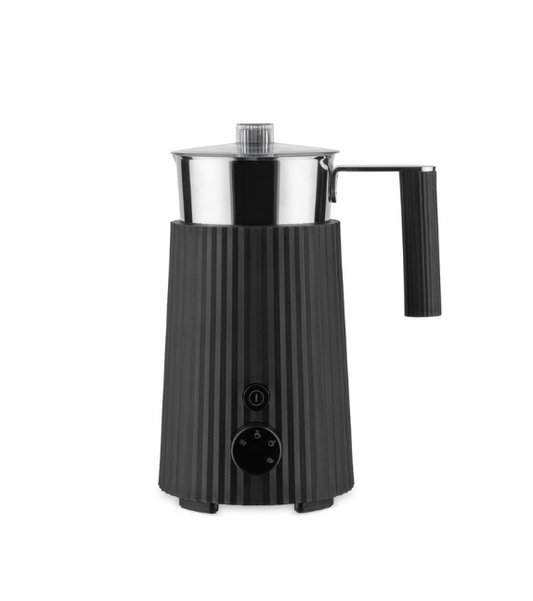 Alessi Plissee Multifunktions-Milchaufschäumer Design Michele De Lucchi schwarz
