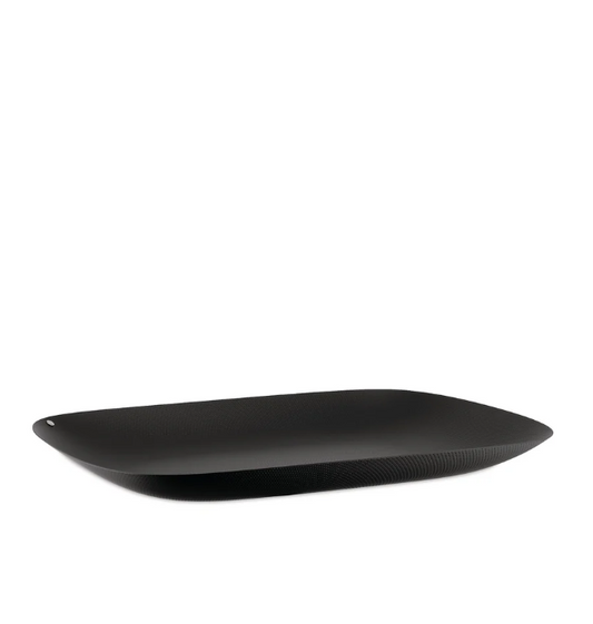 Alessi Moire Rechteckiges Tablett Design von Marcel Wanders schwarz