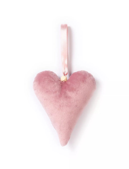 INGE-GLAS Stoffornament Herz Rosé