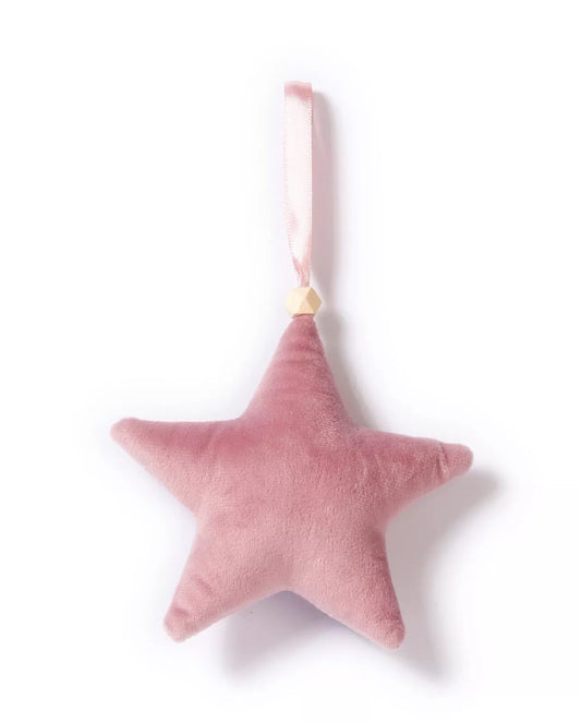 INGE-GLAS Stoffornament Stern Rosé