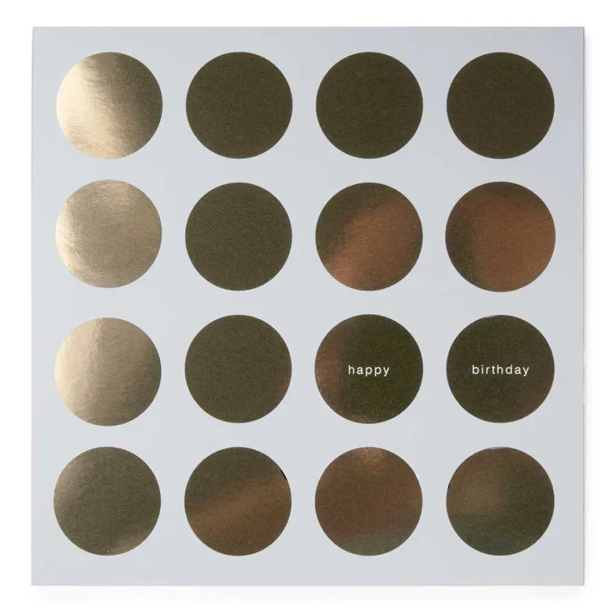 Bethge Grußkarte Geburtstag Dots Happy Birthday Silber/Blau