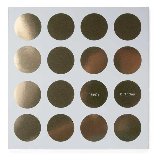 Bethge Grußkarte Geburtstag Dots Happy Birthday Silber/Blau