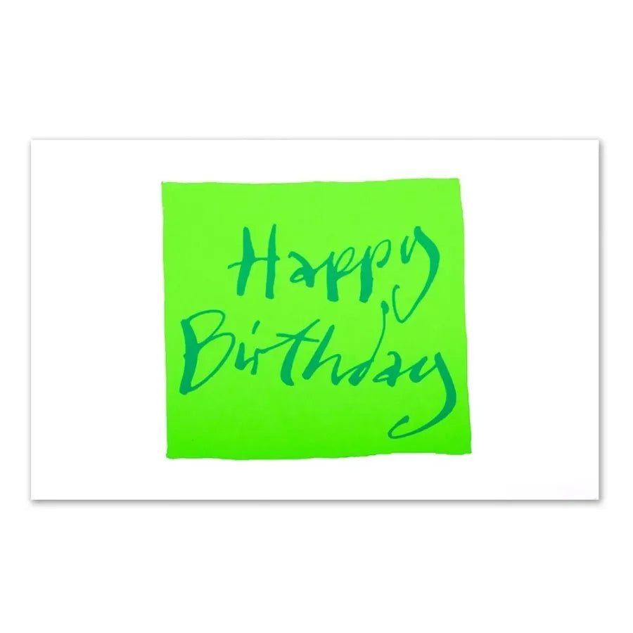 Bethge Grußkarte Geburtstag Happy Birthday Kalligrafie Grün