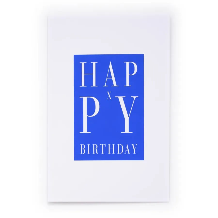 Bethge Grußkarte Geburtstag Happy X-Birthday Blau Diplomat