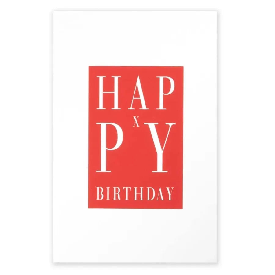 Bethge Grußkarte Happy X-Birthday Rot Diplomat