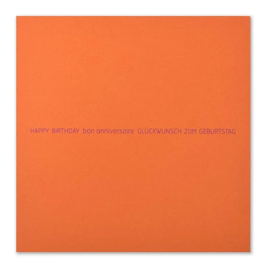 Bethge Grußkarte Geburtstag Text International Orange