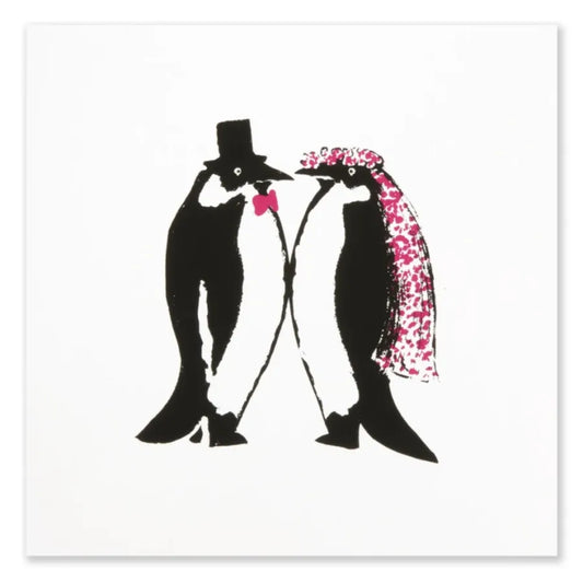 Bethge Grußkarte Hochzeits-Pinguine