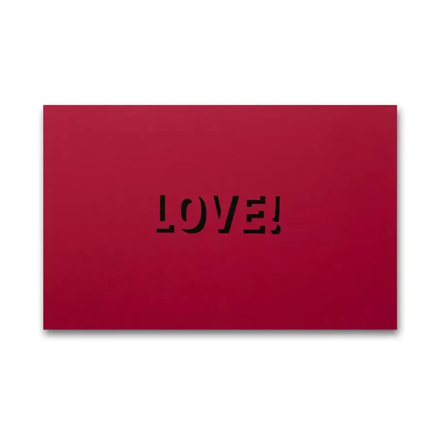 Bethge Grußkarte Love Silhouette Klappkarte Schwarz auf Rot Mini