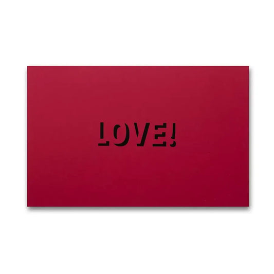 Bethge Grußkarte Love Silhouette Klappkarte Schwarz auf Rot Mini
