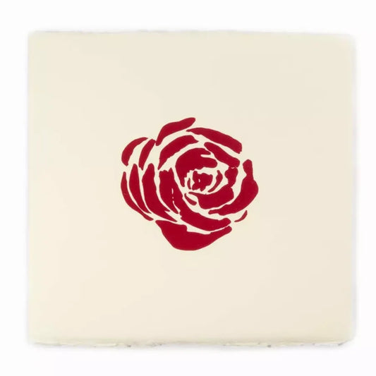 Bethge Grußkarte Rose Bütten