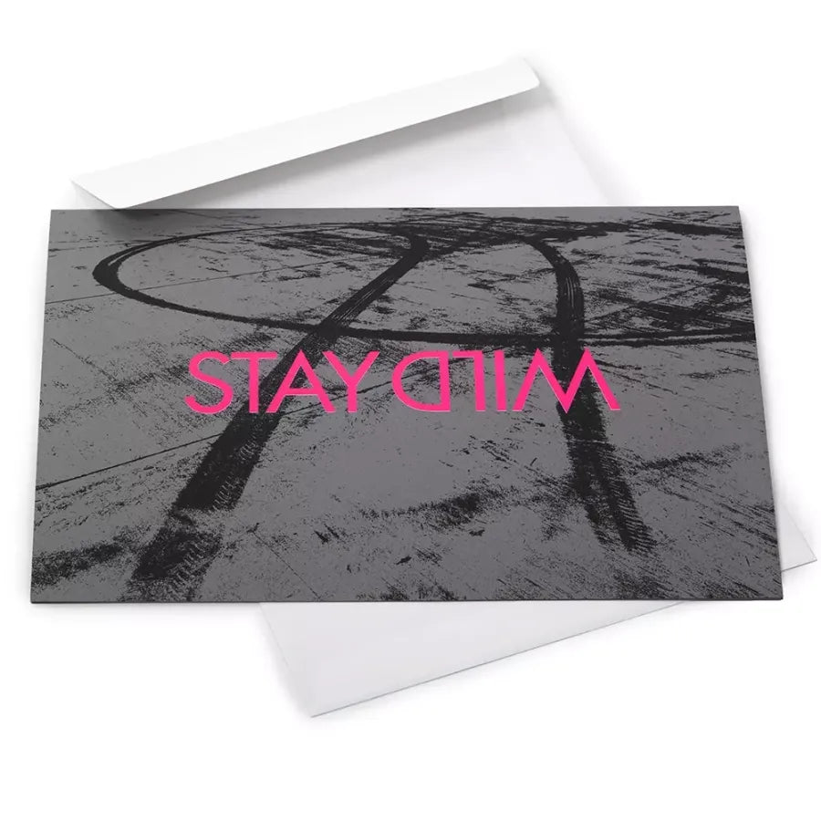 Bethge Grußkarte Stay Wild Neonpink Klappkarte