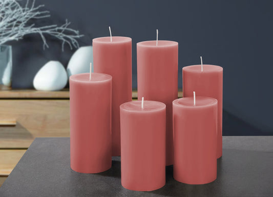 Engels Kerzen Stumpenkerze 8x20cm Koralle