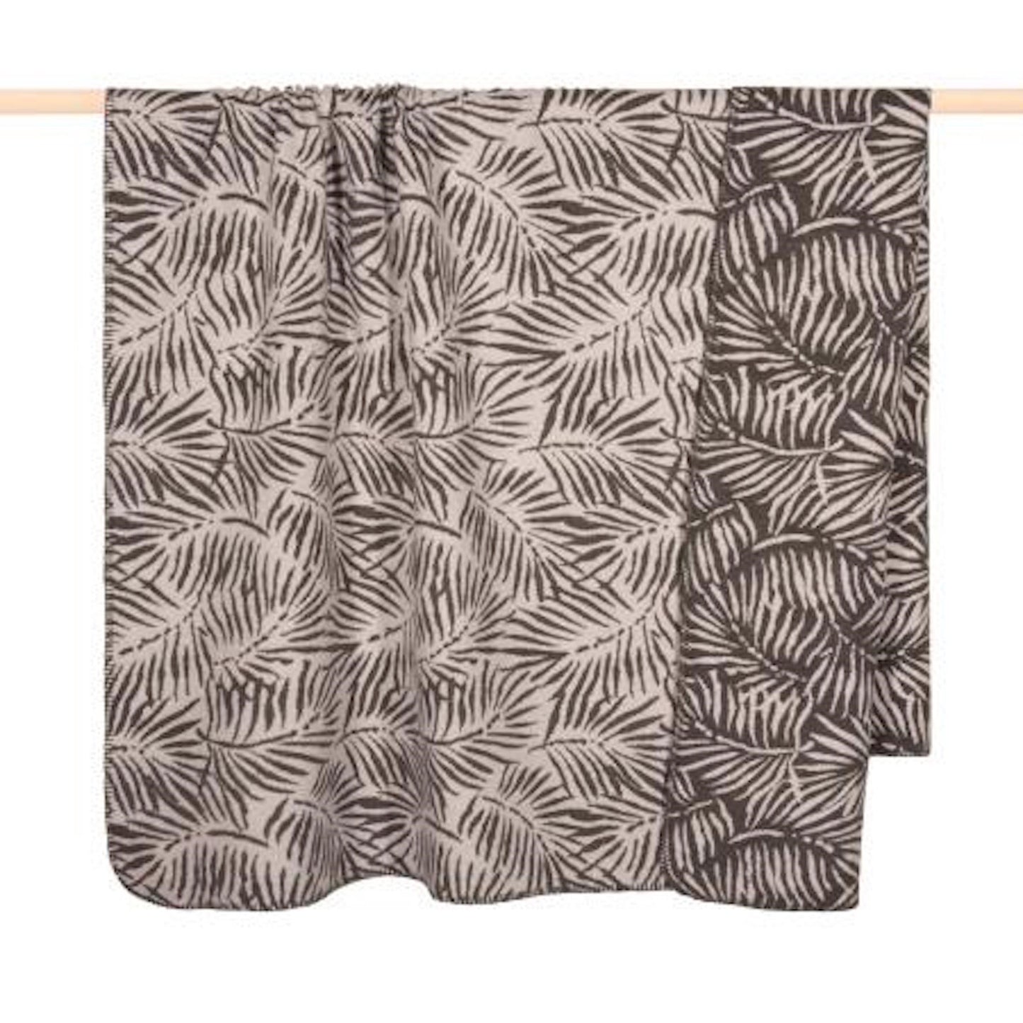 PAD Plaid "Leaf" 150x200cm, Farbe Antharzit